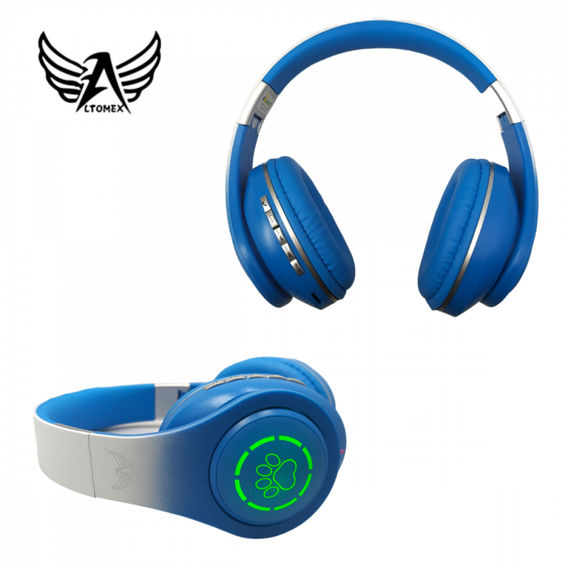 Fone de Ouvido Headphone Bluetooth Sem Fio LED de Pata Altomex