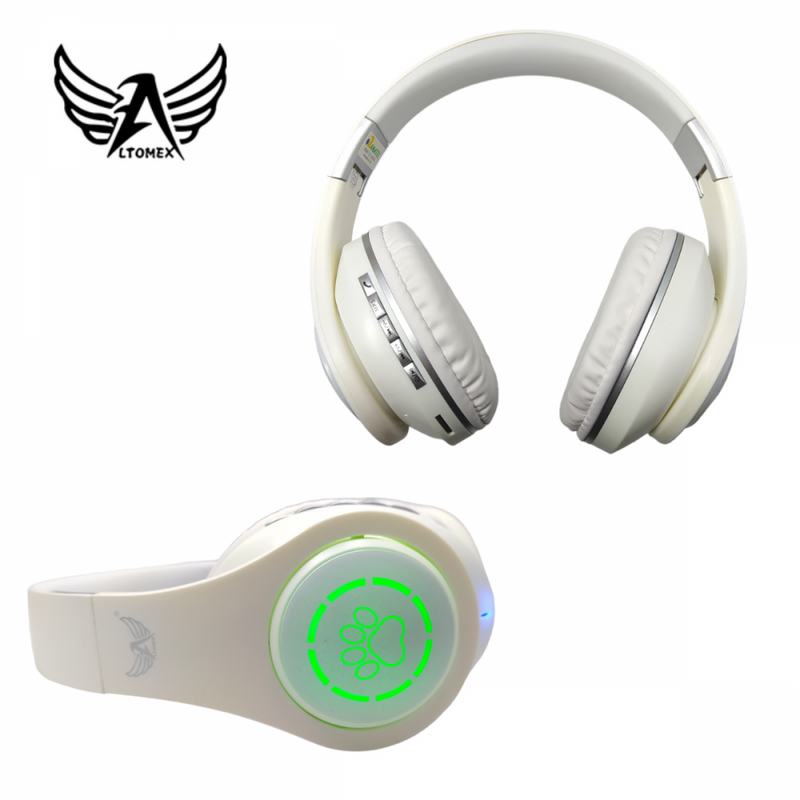 Fone de Ouvido Headphone Bluetooth Sem Fio LED de Pata Altomex