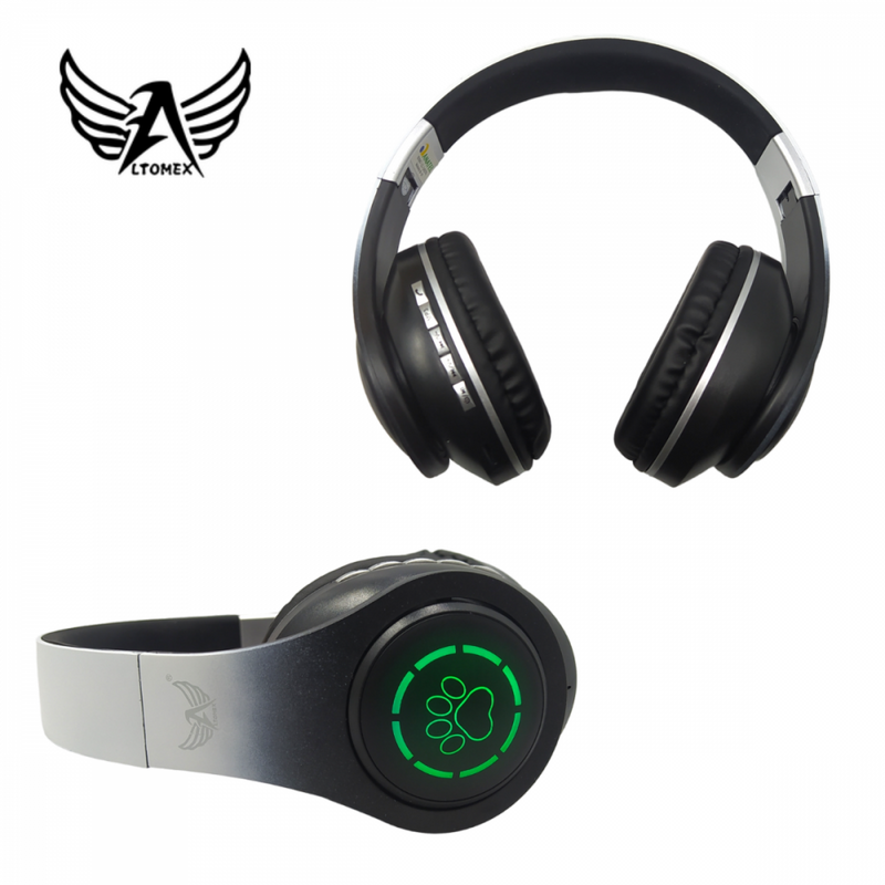 Fone de Ouvido Headphone Bluetooth Sem Fio LED de Pata Altomex