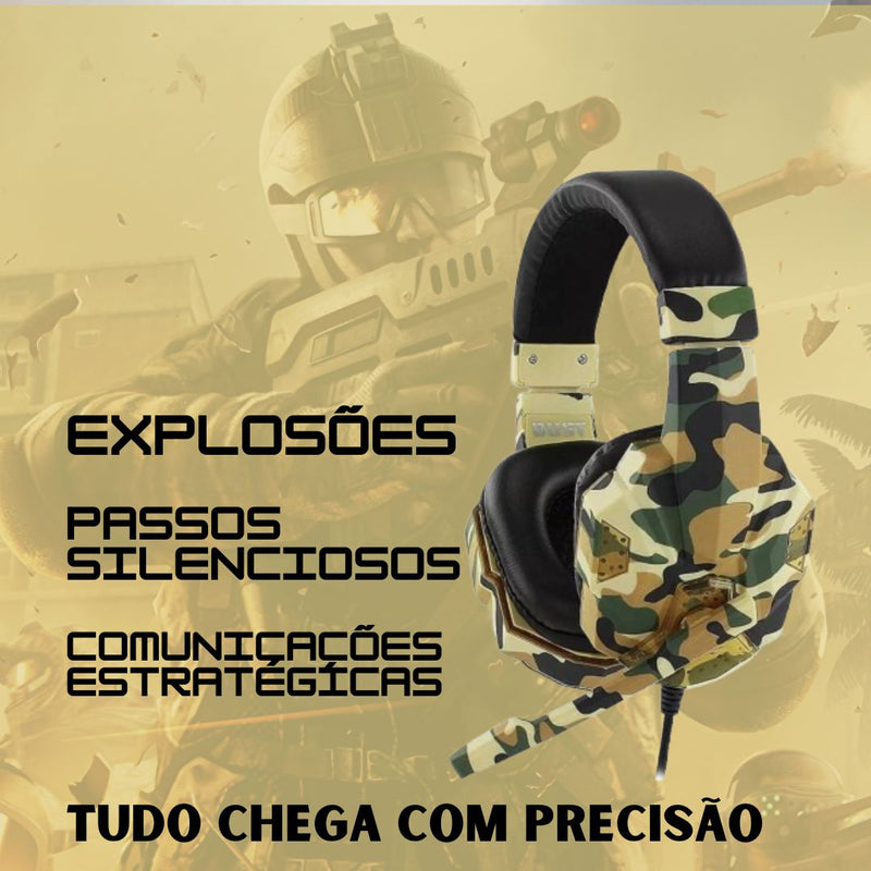 Fone de Ouvido Gamer BM-218 Camuflado