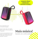 Caixa de Som Bluetooth com 8 Modos de Luz e Conexão Dual